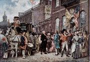Jean Leon Gerome Ferris Washington's Inaugration at Philadelphia oil painting